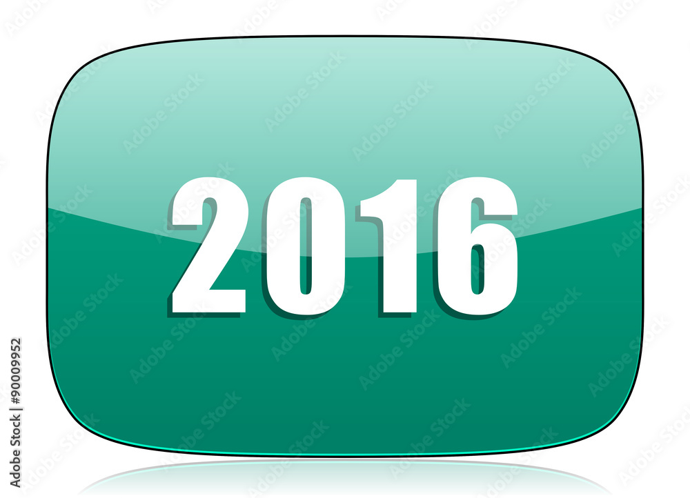 new year 2016 green icon new years symbol new year 2016 green icon new years symbol