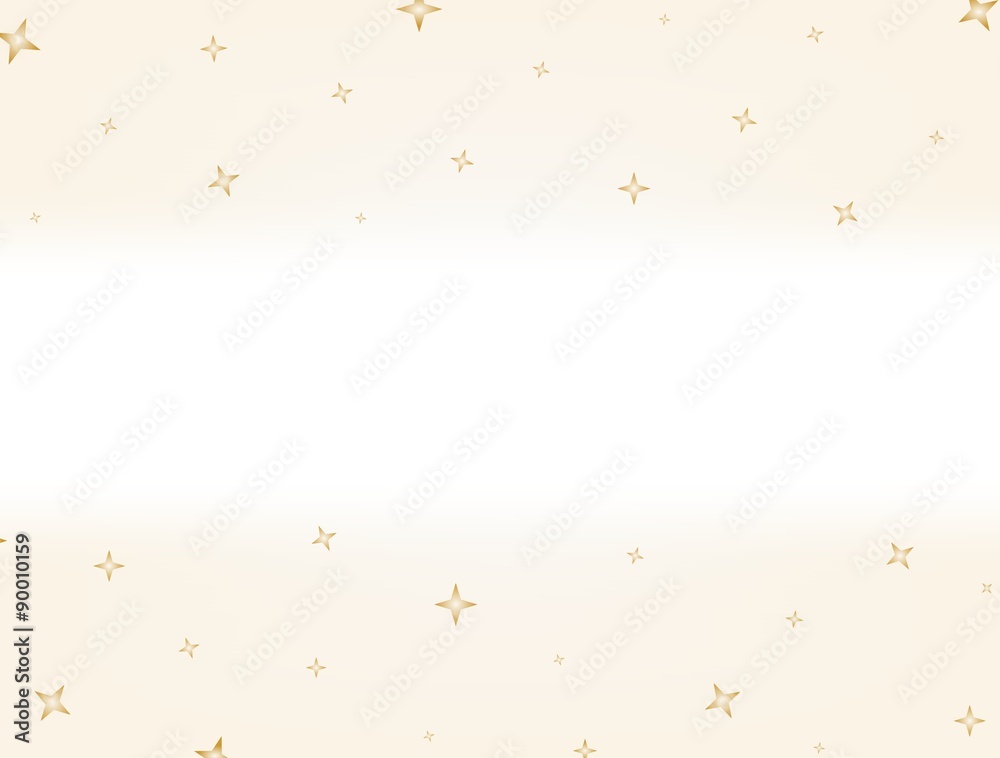 Golden Stars up and down on a gold background and in the center white stripe