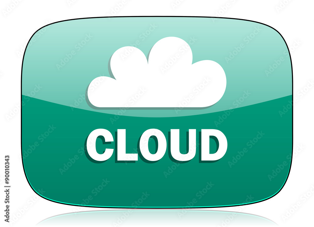cloud green icon cloud green icon