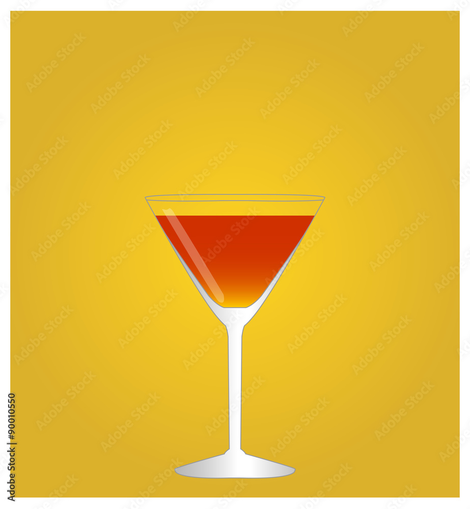 Minimalist Drinks List with Manhattan Golden Background EPS10 Minimalist Drinks List with Manhattan Golden Background EPS10