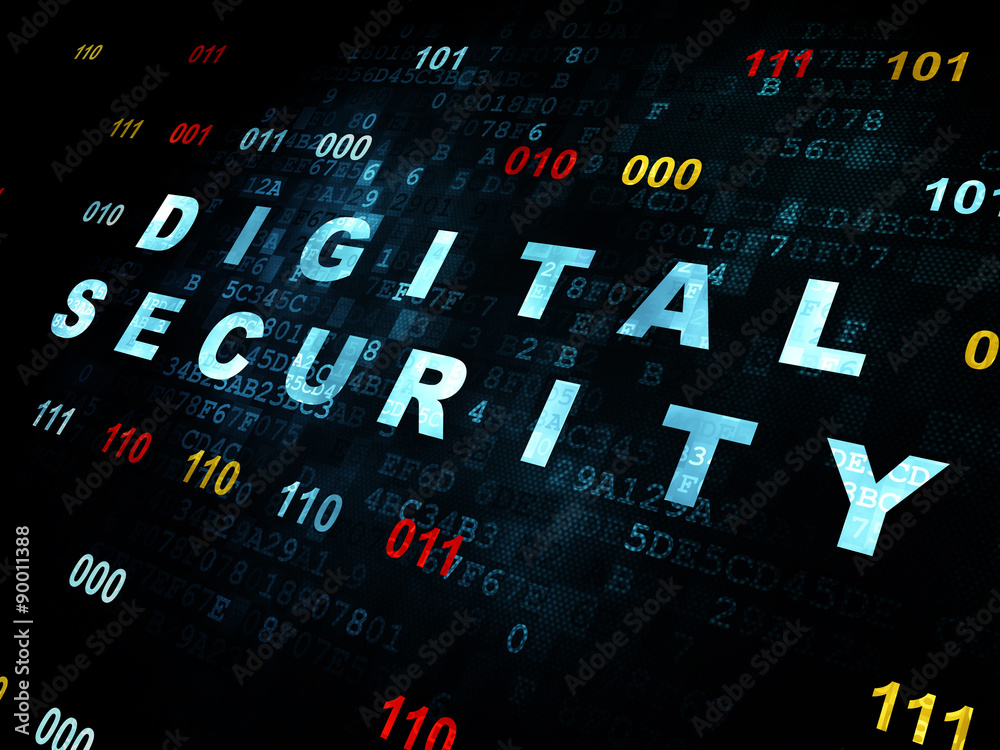 Security concept: Digital Security on Digital background Security concept: Digital Security on Digital background
