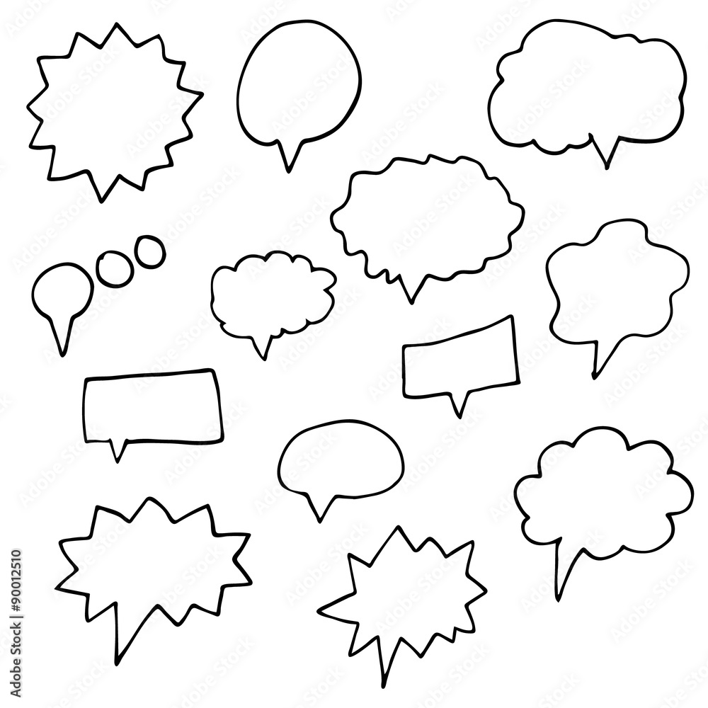 Set of vector doodle drawing abstract symbols Set of vector doodle drawing abstract symbols