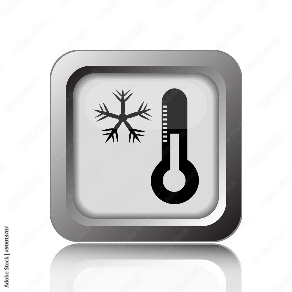 Snowflake with thermometer icon Snowflake with thermometer icon