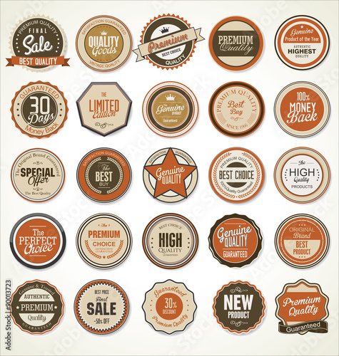 Premium, quality retro vintage labels collection