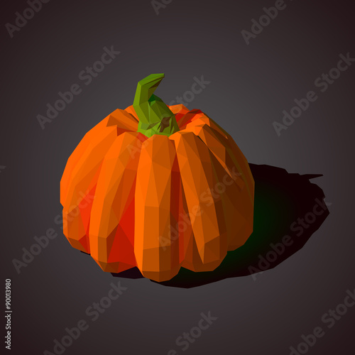 low poly pumpkin