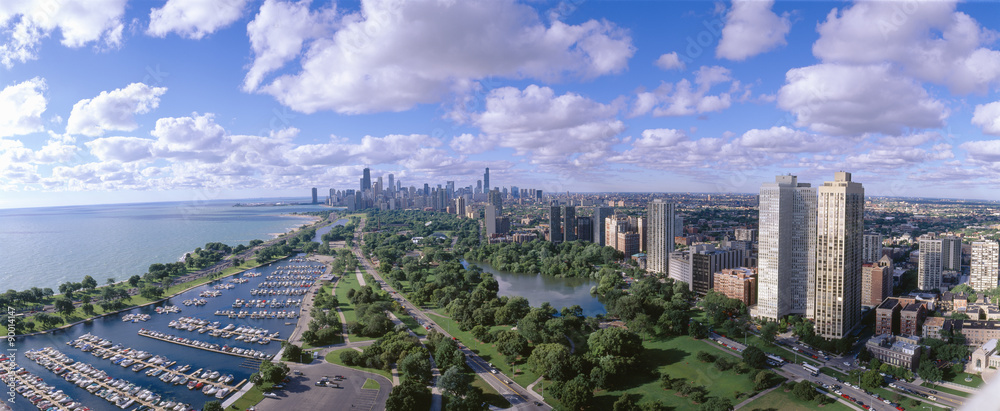 Fototapeta premium Chicago Harbour, City Skyline, Illinois