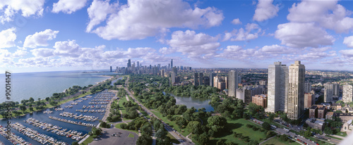 Chicago Harbor, City Skyline, Illinois photo