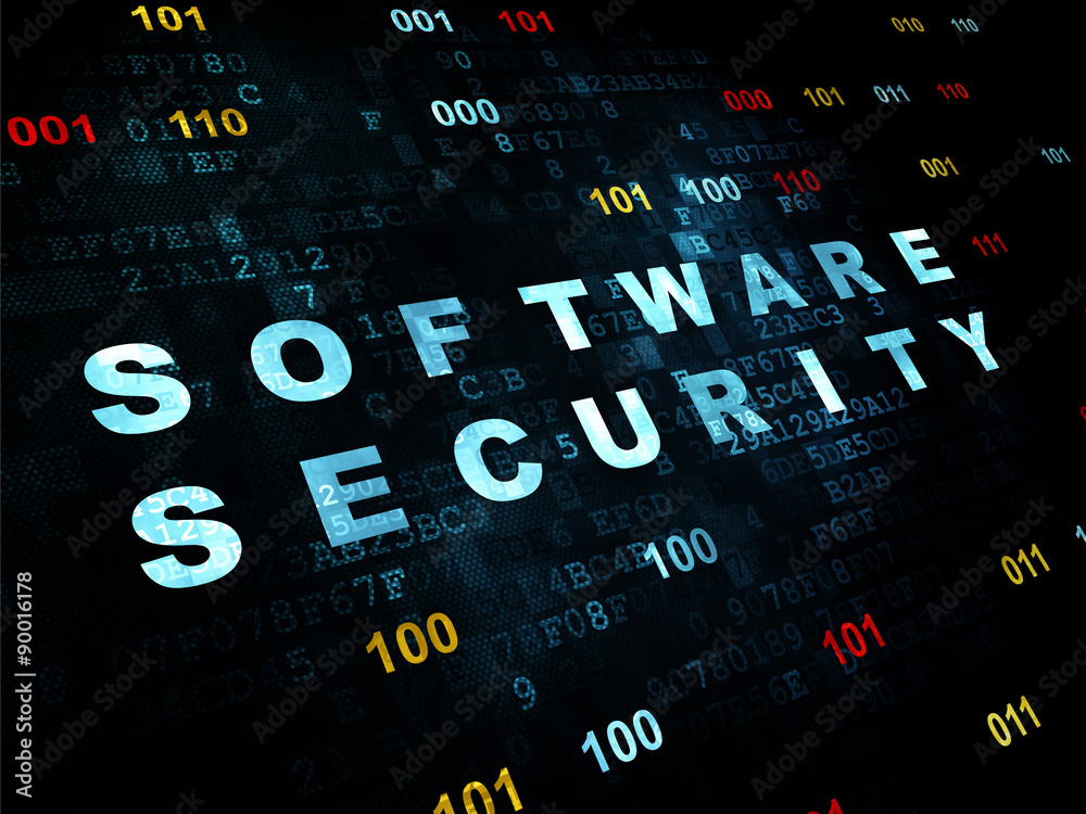 Safety concept: Software Security on Digital background Safety concept: Software Security on Digital background