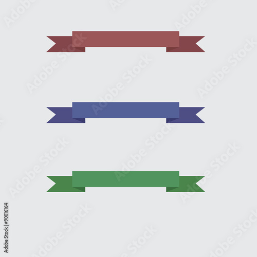 Vector Set of Color Ribbons for Your Text