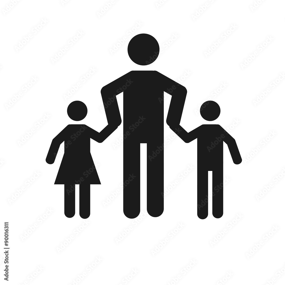 parents and children over white color background parents and children over white color background