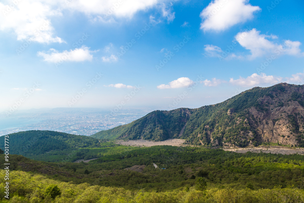 Fototapeta premium Mountain landscape next to Vesuvius volcano