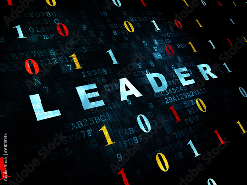 Business concept: Leader on Digital background