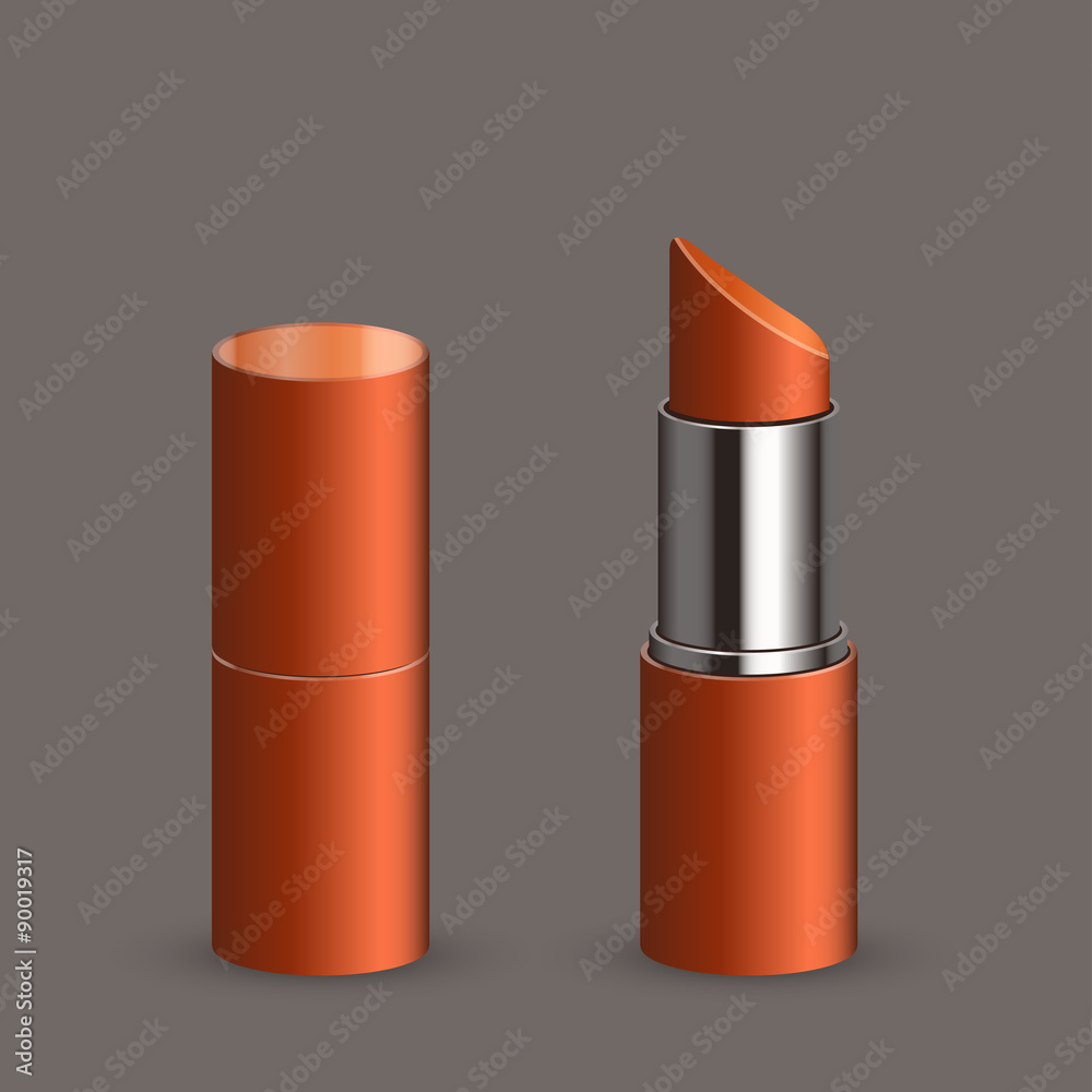 Obraz premium Vector modern lipstick set 