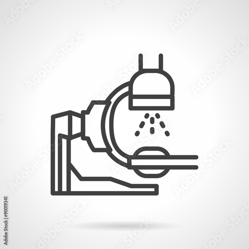 X-ray equipment vector icon line style