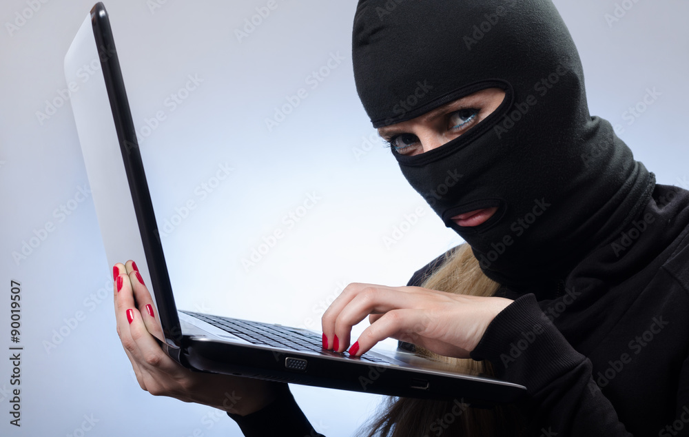 young female hacker young female hacker