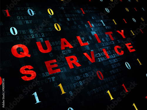Finance concept: Quality Service on Digital background