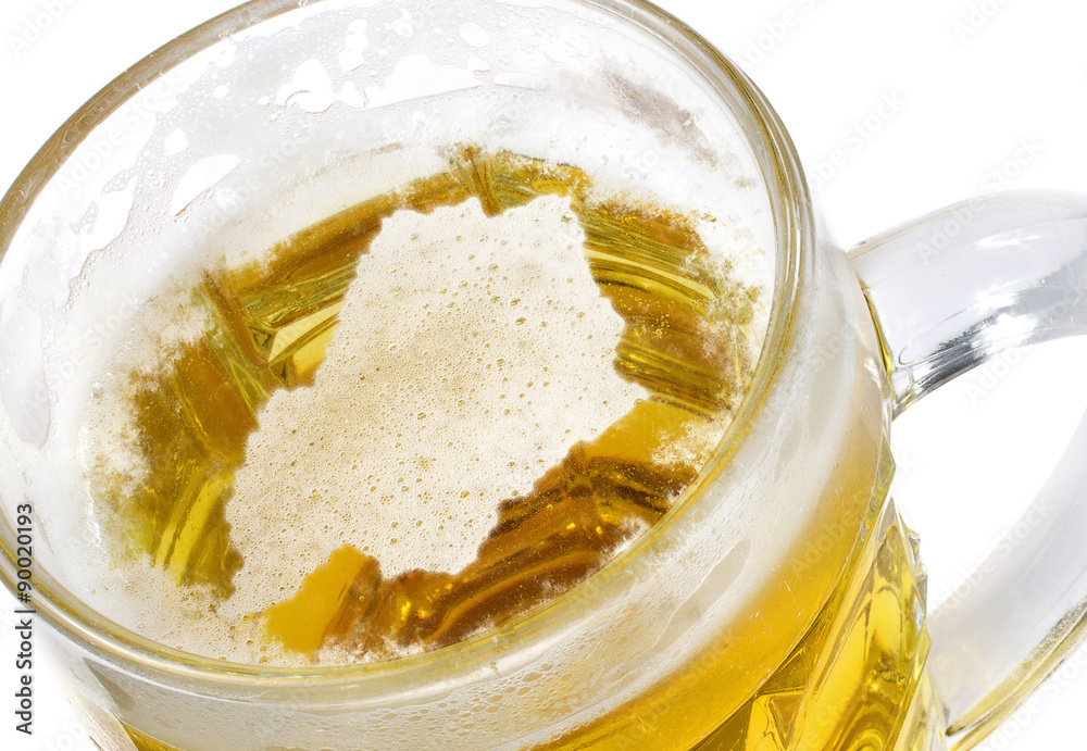 Beer head shaped as Botswana in a beer mug.(series) Beer head shaped as Botswana in a beer mug.(series)