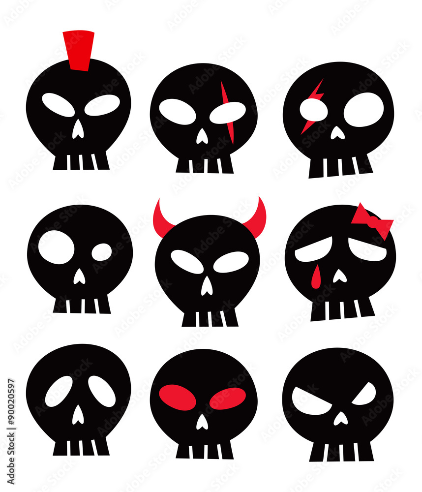 Fototapeta premium simple skull icon