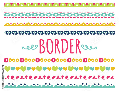 set of colorful border