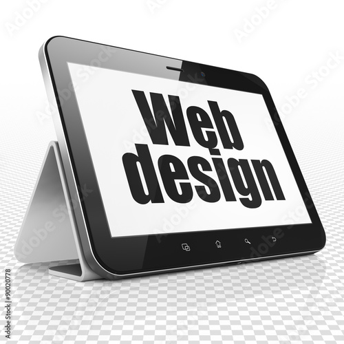 Web design concept: Web Design on Tablet Computer display