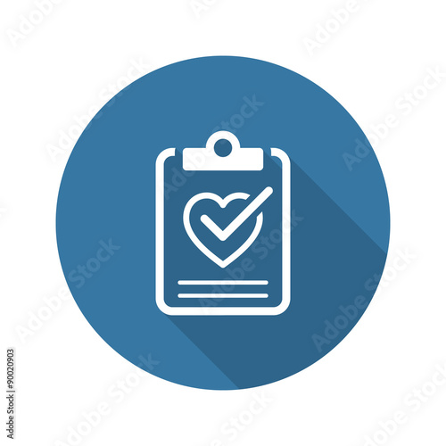 Health Tests and Medical Services Icon. Flat Design. Long Shadow