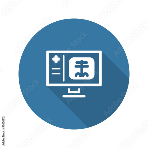 Radiology and Medical Services Icon. Flat Design. Long Shadow.