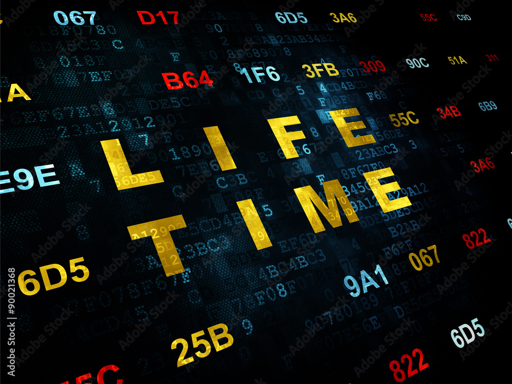 Timeline concept: Life Time on Digital background Timeline concept: Life Time on Digital background