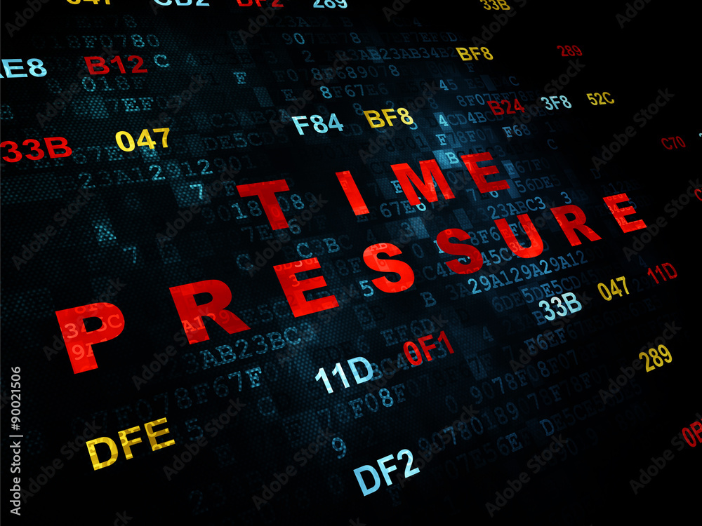 Timeline concept: Time Pressure on Digital background