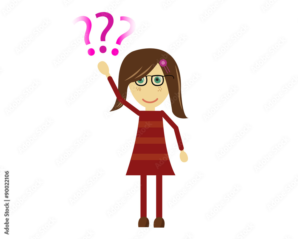Cute Vector Girl asking question
Cute Vector Girl asking question