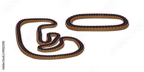 Race Tracks 3D Perspective 2