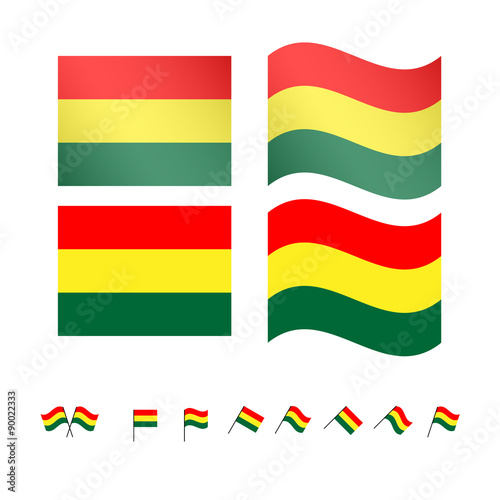 Bolivia Flags EPS 10
