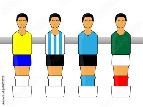 Table Football Figures with Latin American Uniforms 1