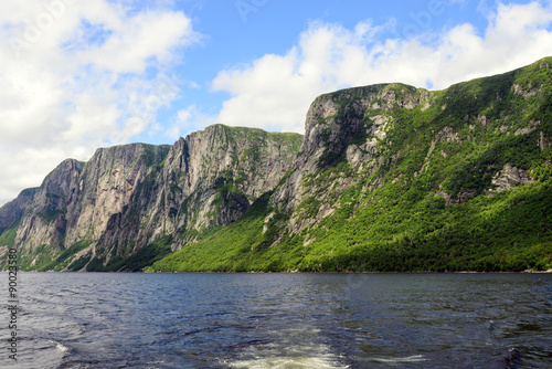 Western Brook Pond in Gros Morne National Park, Newfoundland, Canada.