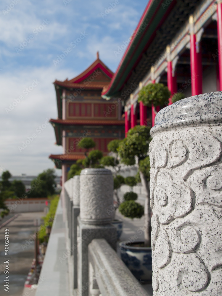 Beautiful chinese temple named Dragon Temple Kammalawat in Nontaburi, Thailand Beautiful chinese temple named Dragon Temple Kammalawat in Nontaburi, Thailand