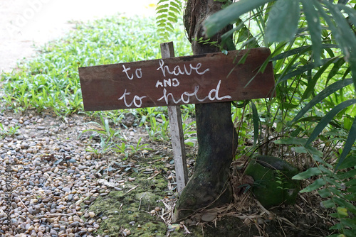 Quote signage at the tree photo