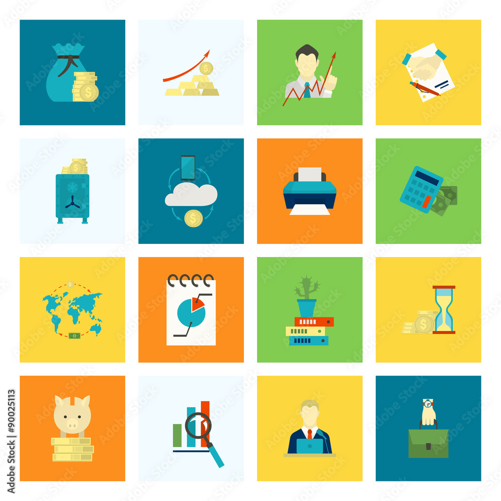 Business and Finance Icon Set Business and Finance Icon Set