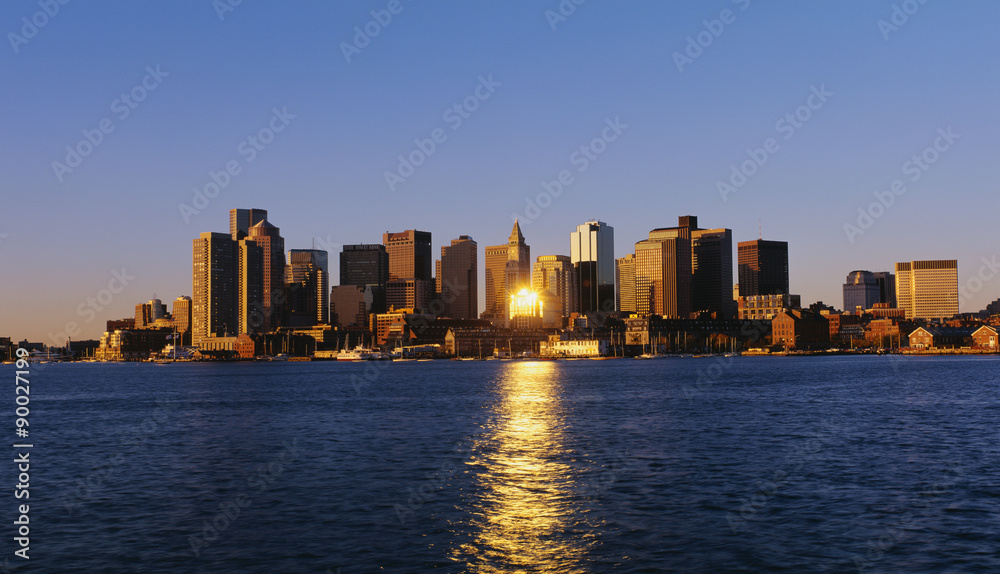 Fototapeta premium This is the skyline and with the waterfront in view in morning light.