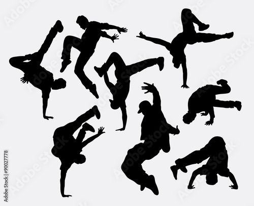 Fotografia People breakdance silhouettes