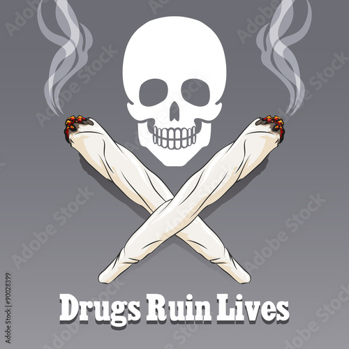 Vector anti drug poster