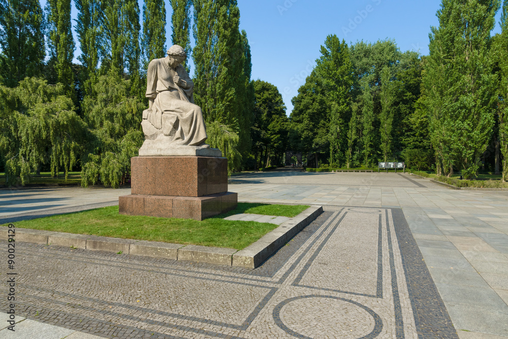 The Soviet War Memorial in Treptow Park. Sculpture of Motherland. Berlin.