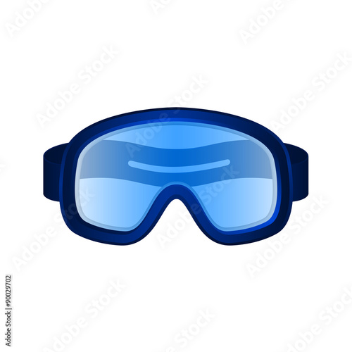 Ski sport goggles in dark blue design