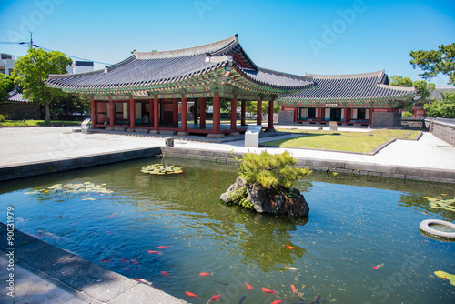 Gwandeokjeong, Jeju Island, Korea 韓国 済州島 観徳亭（クァンドクジョン）/ Jeju island is a popular famous tourist place for Chinese and Korean students.