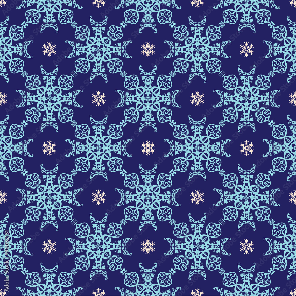 Snowflakes Christmas pattern, seamless vector background Snowflakes Christmas pattern, seamless vector background