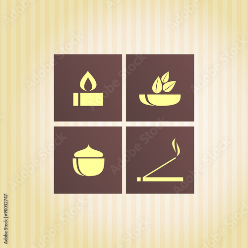  Spa icons set, vector