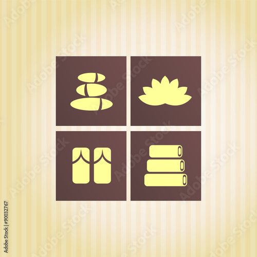  Spa icons set, vector