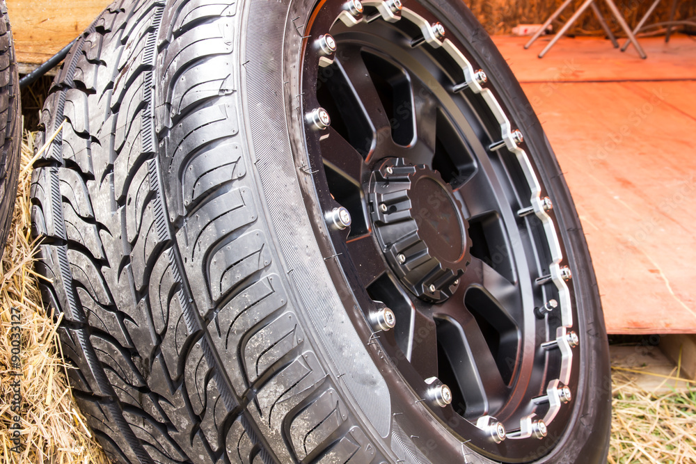 close up alloy wheels