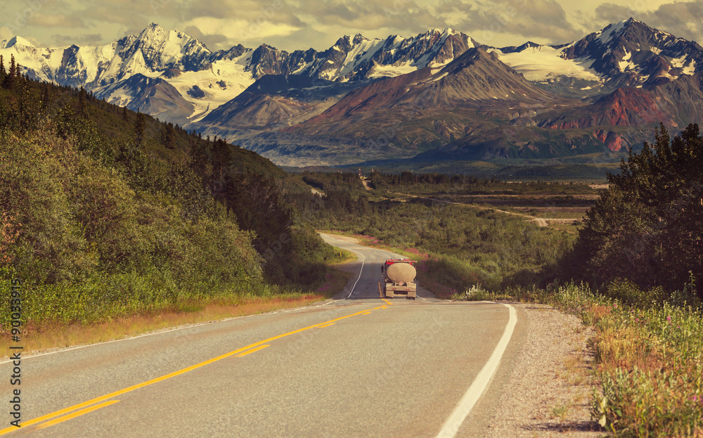 Fototapeta premium Road on Alaska