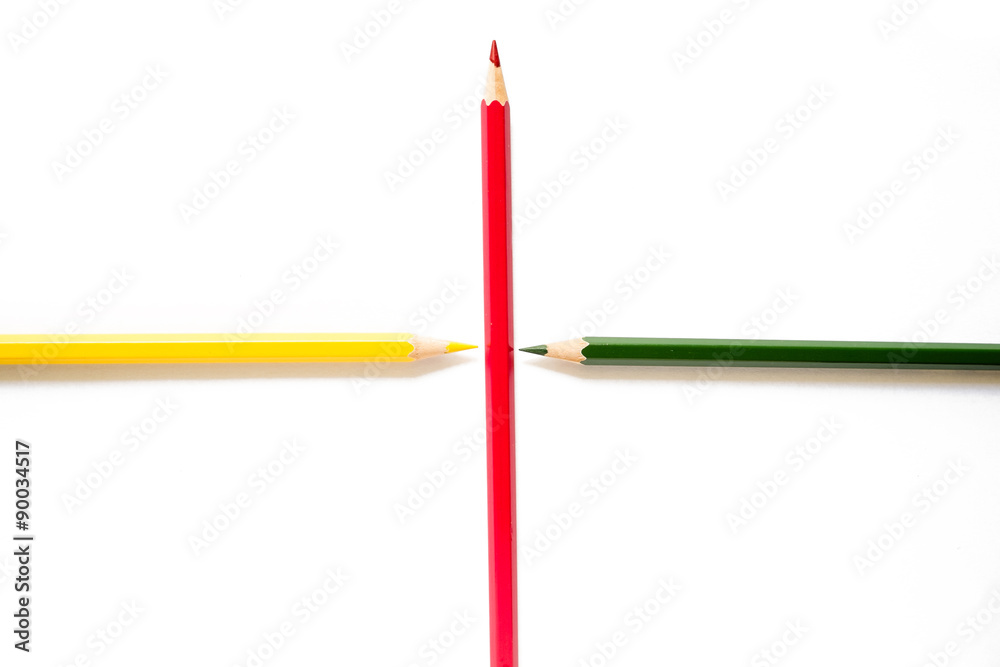 Color pencils on white background Color pencils on white background