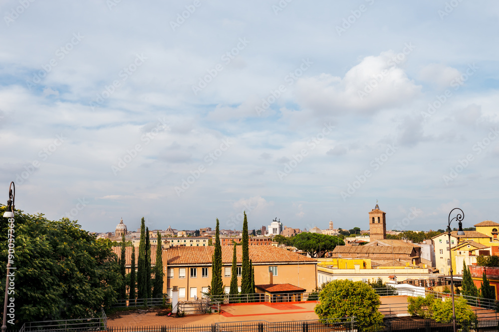 Roma panorama from Gianicolo hill, Rome, Italy