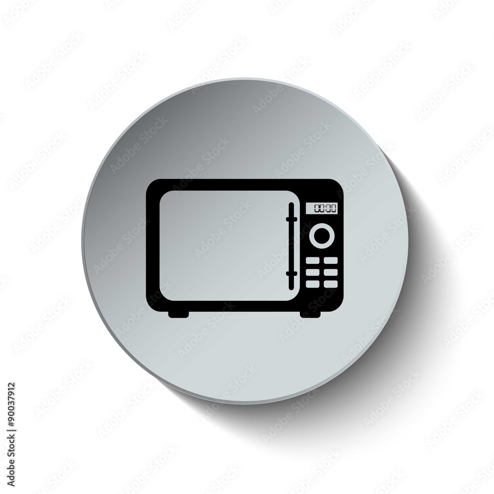 Microwave icon. Kitchen equipment icon. Button. Vector Illustrat Microwave icon. Kitchen equipment icon. Button. Vector Illustrat